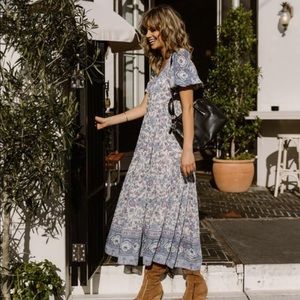 ✨Spell Folk Song Square Neck Gown